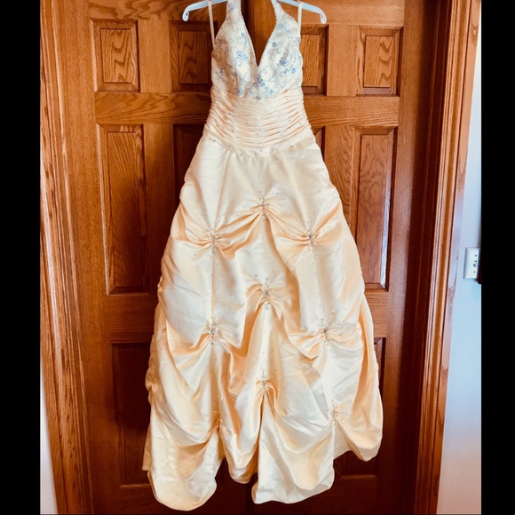 yellow belle prom dress